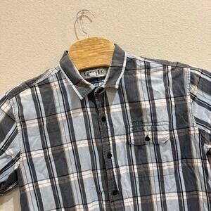 Ezekiel Mens XXL Plaid Short Sleeve Button Up Shirt Casual‎ Cotton Blend